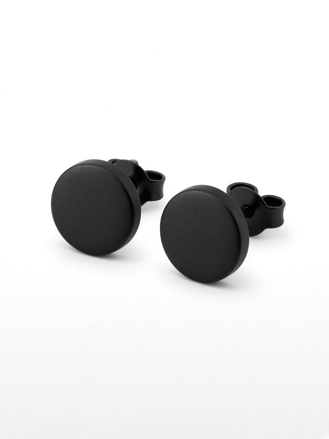 Noir Disc Earrings