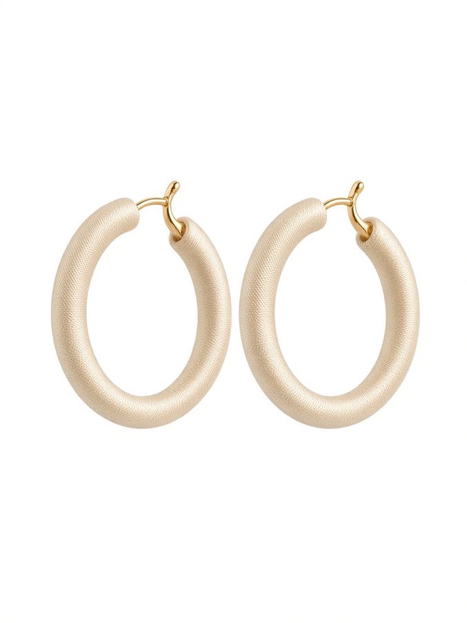 Silk Hoop Earrings