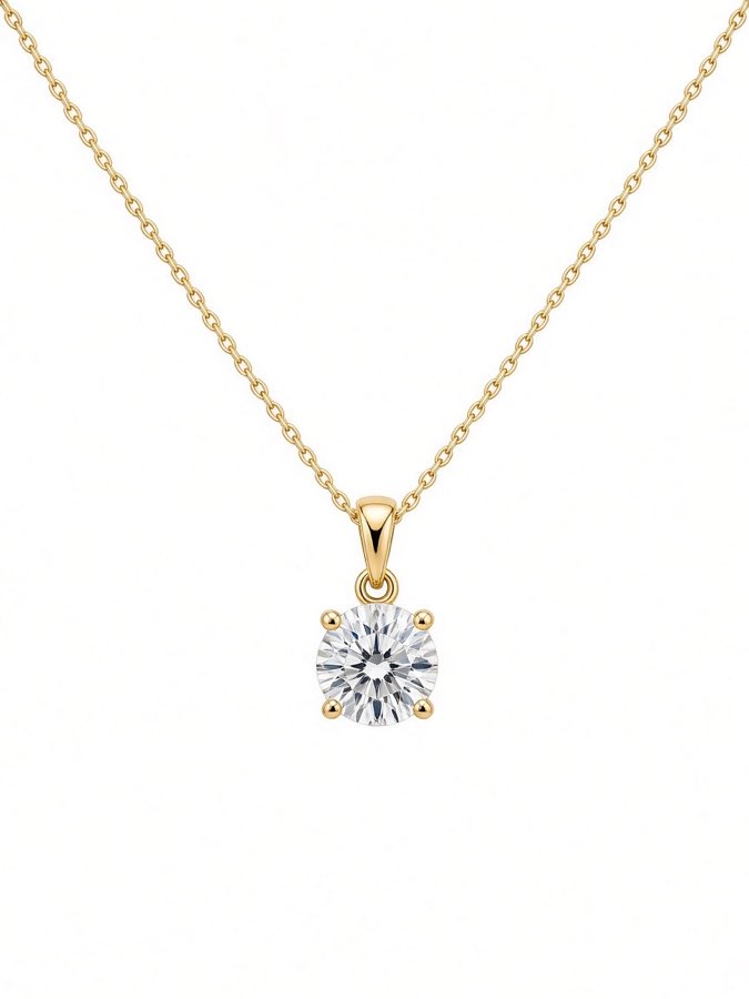 Solitaire Drop Necklace
